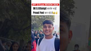 RPF SI Exam Review 2024  rpf si today exam analysis🔥rpfsi2024 ytshorts youtubeshorts viral [upl. by Cozmo]