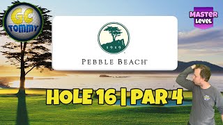 Master Hole 16  Par 4  PEBBLE BEACH 18hole cup Golf Clash Guide [upl. by Garek251]