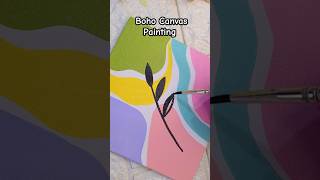 Boho Canvas Painting with Pastel Colors 🎨 painting canvaspainting shorts shortvideo boho easy [upl. by Capriola]