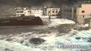 Caught on Tape Tsunami hits Japan port town [upl. by Henson]