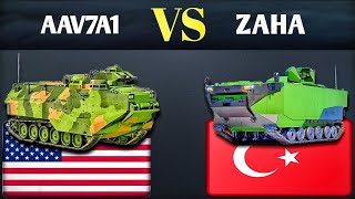 American AAV7A1 MAV VS Turkish ZAHA Marine Assault Vehicle  Amphibious Assault Vehicle AAV [upl. by Htebzil]