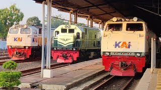 RAMAINYA KERETA API DI STASIUN TERSIBUK SEMARANG  Naik KA Kaligung ada Lokomotif Livery Vintage [upl. by Enamrahc]