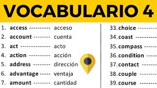 Vocabulario en inglés con pronunciación lección 4 de 8 200 palabras en inglés y español [upl. by Flory]