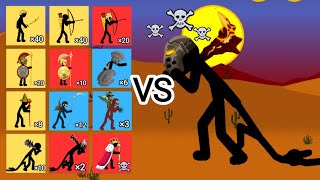 All stick figures vs mega giant leader  stick War legacy [upl. by Amluz]