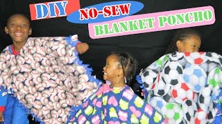 DIY NoSew Poncho Blankets [upl. by Alia629]