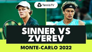 Jannik Sinner vs Alexander Zverev EPIC Match Highlights  MonteCarlo 2022 [upl. by Soneson]