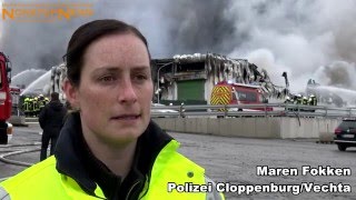 NonstopNews Großbrand bei Wiesenhof in Lohne 2832016 [upl. by Gastineau826]