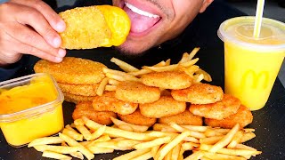 ASMR MCDONALDS HASH BROWNS CHICKEN NUGGETS CHEESE SAUCE MUKBANG FRENCH FRIES EATING NO TALKING [upl. by Rosenberger931]