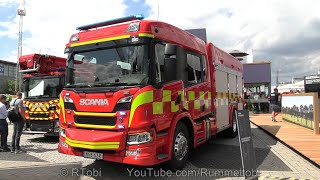 Swedish Fire Engine – Scania P410 Floby Rescue – Exterior amp Light Setup – Interschutz 2022 Germany [upl. by Ahseuqal]