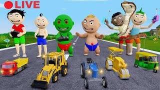 Bittu Sittu Cartoon Part 27  Jcb Wala Cartoon  Gadi Wala Cartoon  Pagal Beta  Desi Comedy Video [upl. by Dollar]