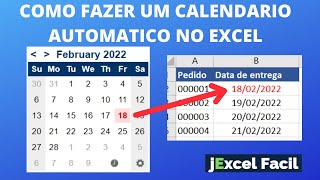 COMO FAZER UM CALENDARIO NO EXCEL AUTOMATICO E PERSONALIZADO [upl. by Aniez316]