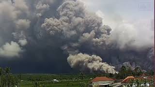 Dec 4 Dramatic Timelapse of Eruption at Semeru Volcano [upl. by Coveney]