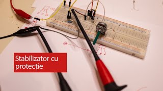 Electronica pentru începători Stabilizator de tensiune cu protecție BD137 BC238 [upl. by Flory]