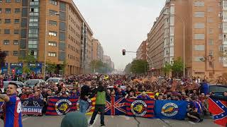 Corteo Boixos Nois final Copa del Rey 2018 [upl. by Yras]