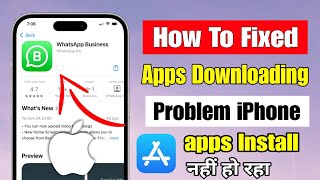 how to fix apps not downloading on app store  apps not downloading iphone app download problem ios [upl. by Kevyn331]