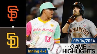 San Diego Padres at San Francisco Giants GAME HIGHLIGHTS Sep 06 2024  MLB Highlights 2024 [upl. by Novyar590]