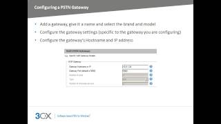 3CX Online Training 32 Configuring PSTN Gateways [upl. by Liuka184]