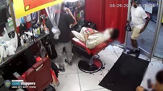 Caught On Camera Man Robs Bronx Barbershop At Gunpoint Gets Away With Nearly 30K Worth Of Propert [upl. by Irek]