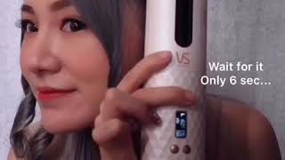 Vidal Sassoon Rechargeable Auto Hair Curler  Wireless Auto Curler VSA1910WH  Vici Sienna [upl. by Faro]