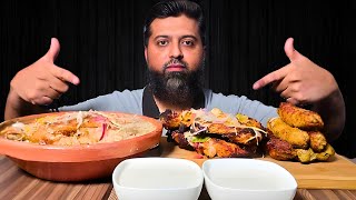 ASMR PAKISTANI FOOD MUKBANG No Talking EATING BBQ GRILL CHICKEN SEEKH KABAB CHICKEN SAJJI [upl. by Aetnuahs]