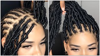 Less than 2hrs Fast distressed Locs technique on Fine hair  Long faux locs beginners  LEEVEN hair [upl. by Nomis]