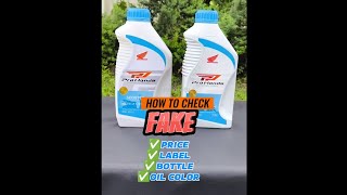 How to check Genuine ProHonda Motorcycle Engine Oil [upl. by Adlog776]