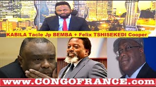 Actualité 02 09 2018 KABILA Tacle Jp BEMBA  Felix TSHISEKEDI Cooper Avec la MP [upl. by Slavic]