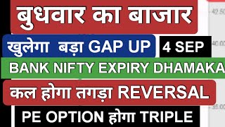 Bank Nifty Expiry Jackpot Nifty Prediction and Bank Nifty Analysis for Wednesday  4 September 2024 [upl. by Curtice646]