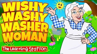 Wishy Washy Washer Woman ♫ Silly Dance Songs for Children ♫ Kids Camp Songs ♫ The Learning Station [upl. by Nref]