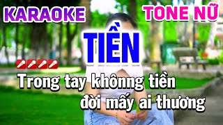 TIỀN Karaoke  Tone Nữ Ngọc Sơn  Tú Anh Nhạc Sống [upl. by Wolfort]