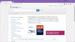 Research Methods  Finding Articles in SpringerLink [upl. by Ydor779]