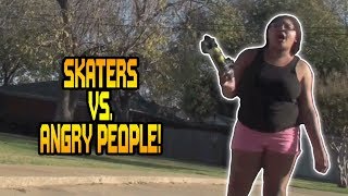 SKATERS vs HATERS 40  Skateboarding Compilation  Skaters vs Angry People [upl. by Eterg]