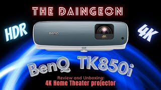 BenQ TK850i Review and Unboxing 4K Projector [upl. by Nohtanoj]