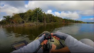 Power Plant Lake Kayak Bass Fishing La Cygne Lake [upl. by Emee]