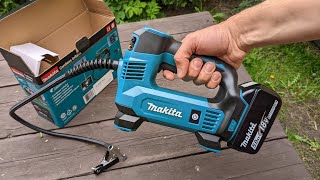 Makita 18v Cordless Inflator FULL Review amp TEST  DMP180z [upl. by Ahsinawt]