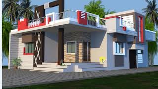 3 bed room house front elevation design design with 3 bhk house plan [upl. by Kcirttap667]