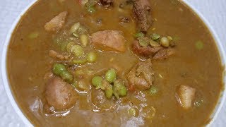 Hitikida Avarekalu Chicken Saaru  ಹಿತಿಕಿದ ಅವರೆಕಾಳು  chicken sambar [upl. by Jump336]