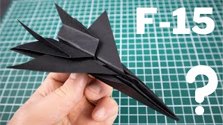 Como Hacer un Avión de Papel  Avión de Combate F15 [upl. by Schwenk]