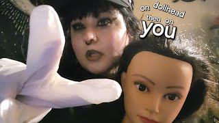 ASMR  chaotic personal attention on dollhead 🪆 then on you 💅 [upl. by Elrak]