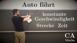 Physik  Aufgabe Auto mit konstanter Geschwindigkeit Mechanik [upl. by Hibbitts502]