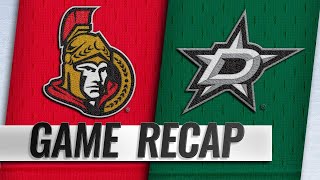 Heiskanen scores twice as Stars hold off Senators [upl. by Aliak]