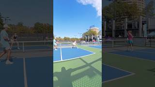 Great point RUINED by let ball from warmup court tournament pickleball [upl. by Uaeb]