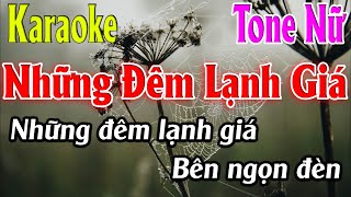 Những Đêm Lạnh Giá Karaoke Tone Nữ Karaoke Lâm Organ  Beat Mới [upl. by Ydissak]