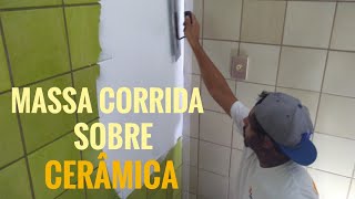 Como emassar cerâmicas ou azulejos com massa corrida [upl. by Yeliak]