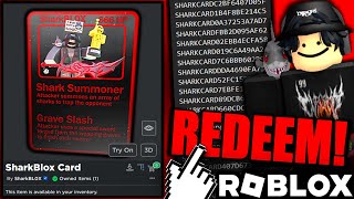 I Made My Own Roblox PromoCode HOW TO REDEEM THE SharkBlox Trading Card [upl. by Idieh]