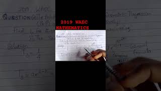 2019 waec mathematics question maths fypシ゚viral exam fyp education [upl. by Etnaid]