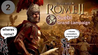 Total war Rome 2 2013  Grand campaign  Suebi  part 2  thats alot of dudes [upl. by Alikee]