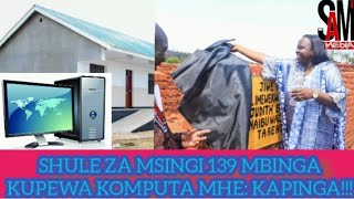 🔴SHULE ZA MSINGI 139 MBINGA KUPEWA KOMPUTA MHE KAPINGA [upl. by Nylloh213]