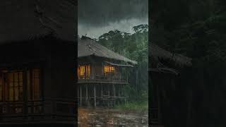 Rain Sounds at the Riverside House for Healing and Relaxation 6 [upl. by Blau]