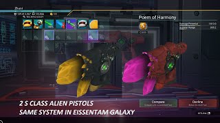 No Mans Sky  Red amp Pink S Class Alien Pistol amp Black amp Yellow S Class Alien Pistol Multitools [upl. by Annette654]